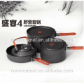 Fuego arce fiesta-4 4-5 persona cookware antiadherente set utensilios de cocina campamento senderismo utensilios de cocina